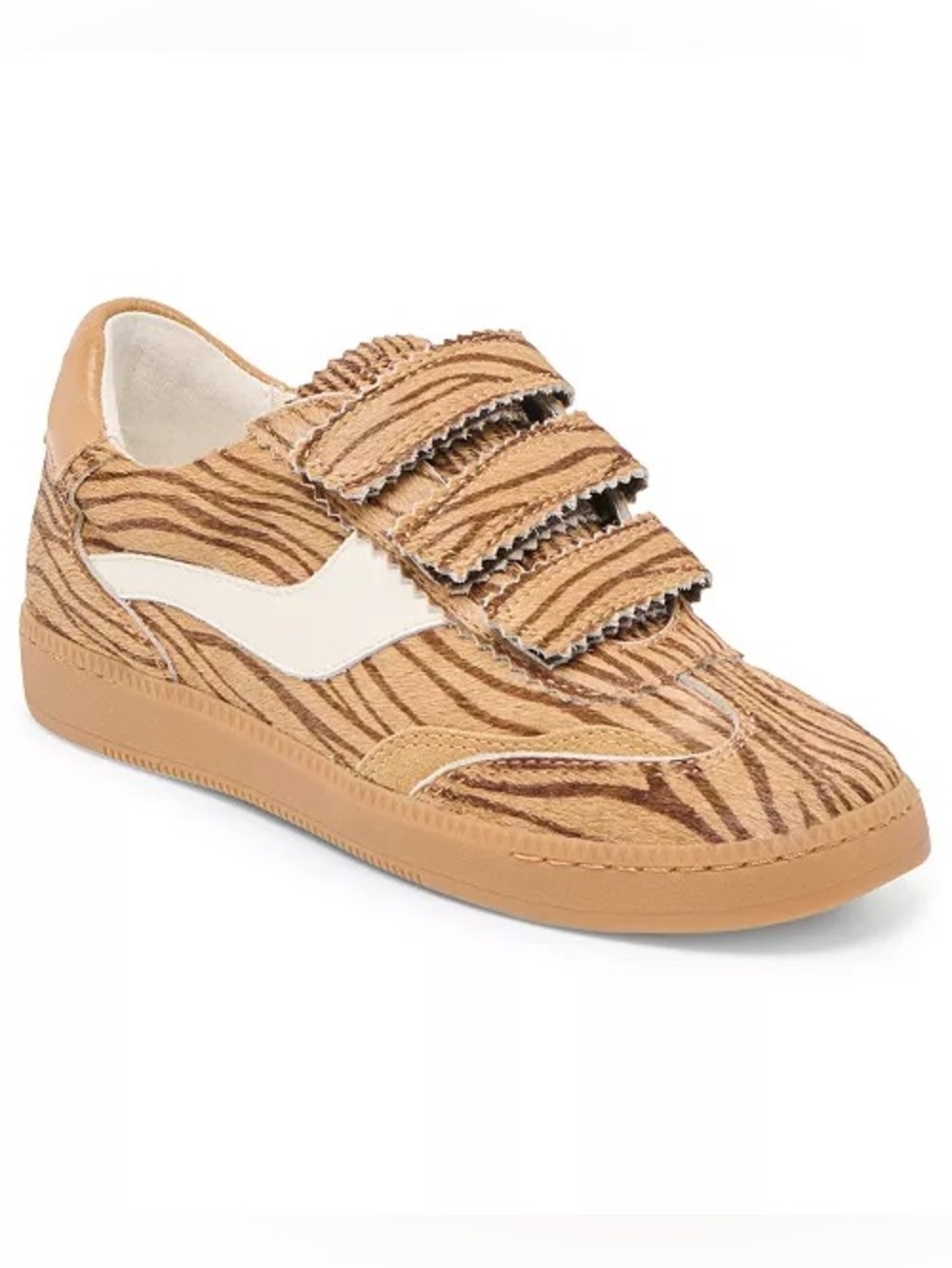 Dolce Vita Women's Notice Velcro Strap Sneakers with walnut calf hair